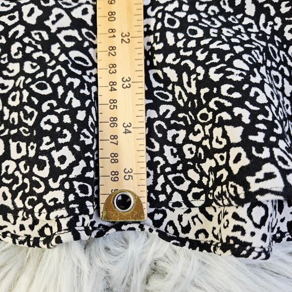 LOFT Sleeveless Ruffle Hem Leopard Dress Size 10 Fit & Flare Chic Neutral Classy - Picture 11 of 11